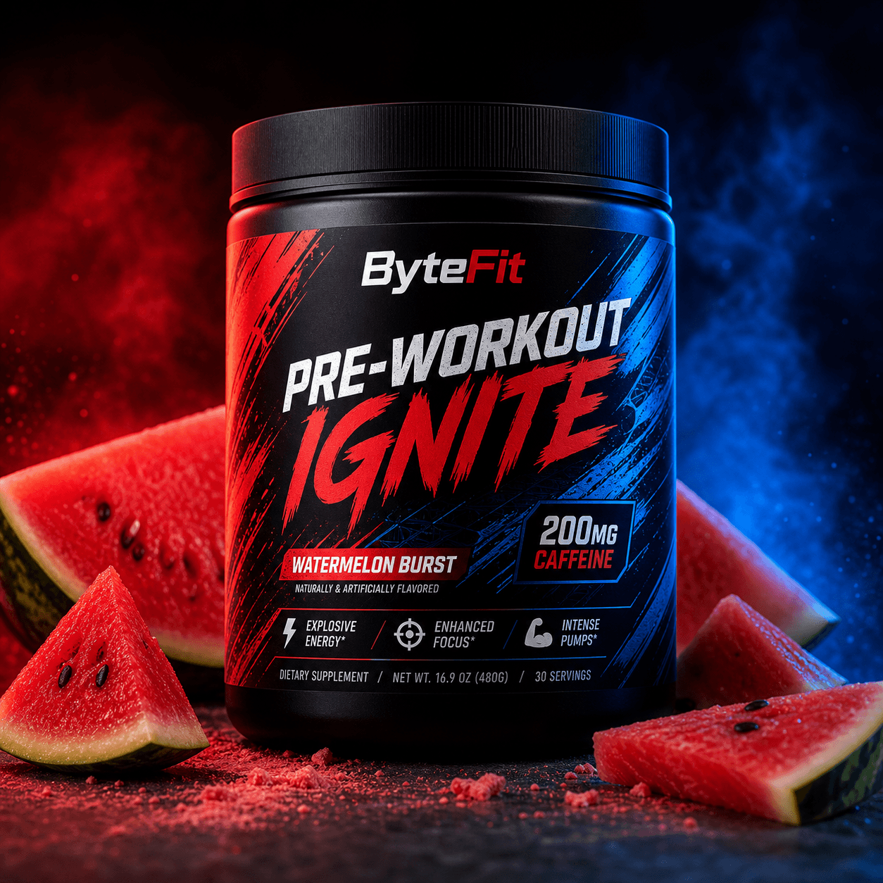 ByteFit Pre-Workout Ignite – Watermelon Burst - Image 1